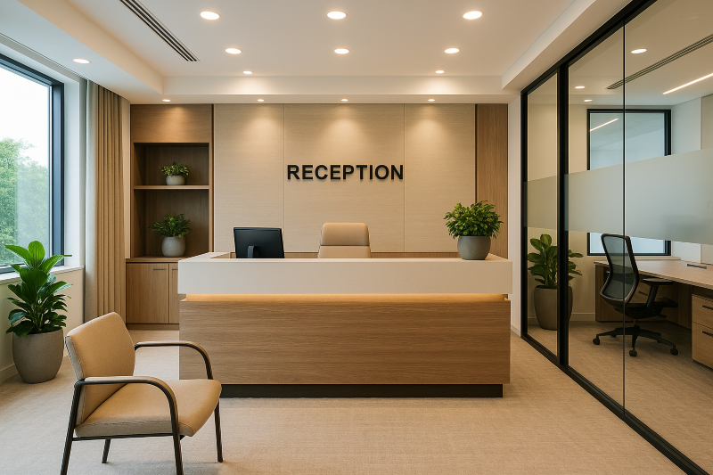 OFFICE RECEPTION, FIT-OUT AND FURNITURE